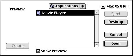 Open file in Mac OS 8.0