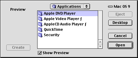 Open file in Mac OS 9.0