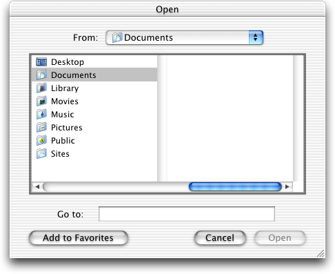 Open file in Mac OS 10.0.4 (Open)