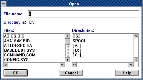 Open file in MS OS/2 1.30.1 (Open)