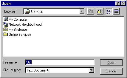 Open file in Windows 95B (Open)