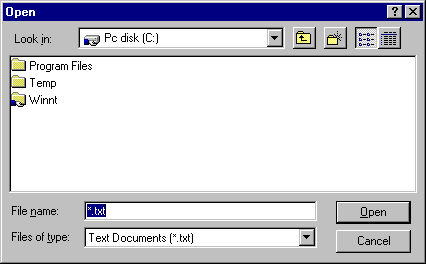 Open file in Windows NT 4.0 Workstation (Open)