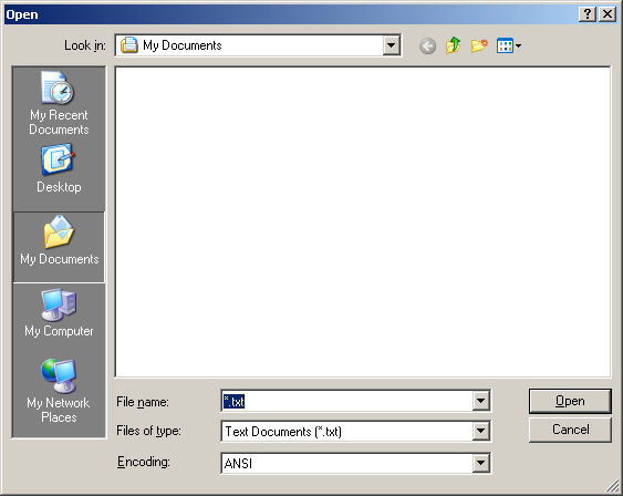 Open file in Windows Server 2003 Web (Open)