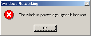 password wrong windows