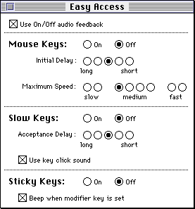 Accessibility in System 7.0 (Easy Access)