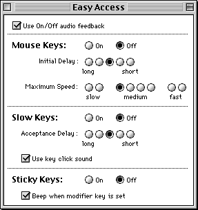 Accessibility in Mac OS 8.0 (Easy Access)