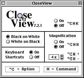 Accessibility in Mac OS 8.0 (CloseView)