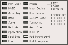 Appearance in GEOS 2 for C64 (Pad Color Manager)