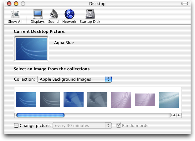 Appearance in Mac OS X Jaguar (Desktop)