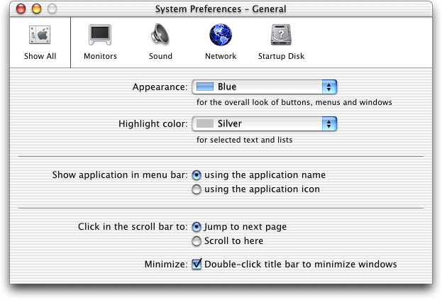 Appearance in Mac OS X Public Beta (General)