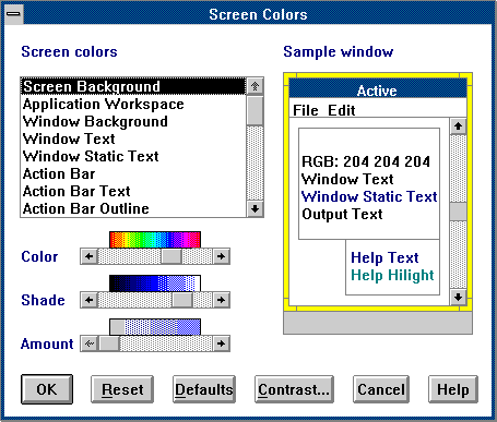 Appearance in MS OS/2 1.30.1 (Screen Colors)