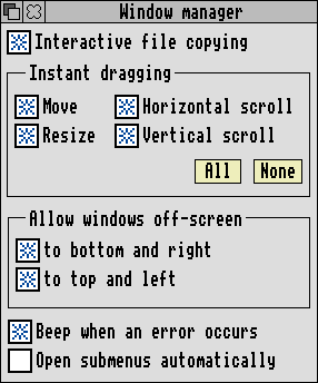 Appearance in RISC OS 3.11 (Window manager)