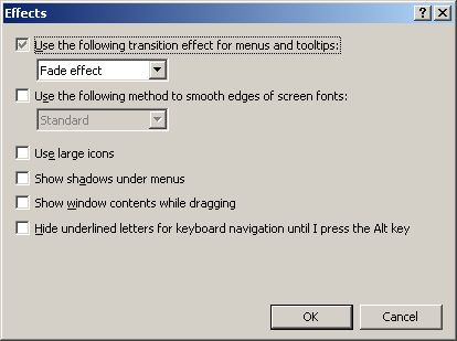 Appearance in Windows Server 2003 Web (Effects)