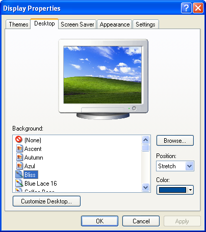 windows xp desktop screenshot