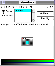 Display in System 7.5.3 (Monitors)