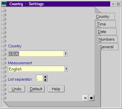 International in OS/2 Warp 3 (Country)