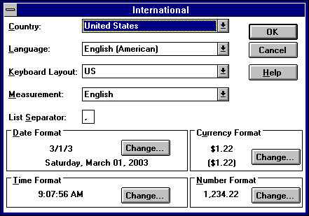 International in Windows 3.1 (International)