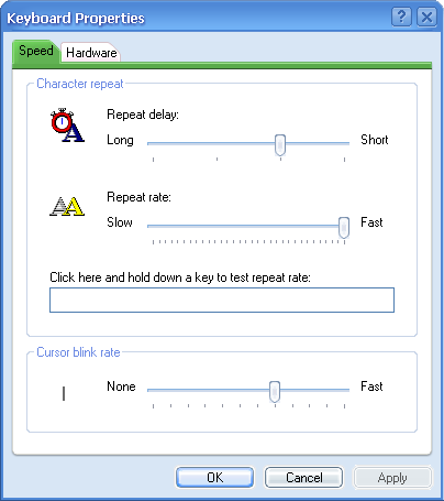 Keyboard in Longhorn 4015 (Keyboard Properties)