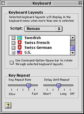 Keyboard in Mac OS 8.0 (Keyboard)