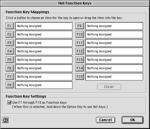 Keyboard in Mac OS 9.0 (Hot Function Keys)