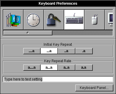 Keyboard in OPENSTEP 4.2 (Keyboard Preferences)