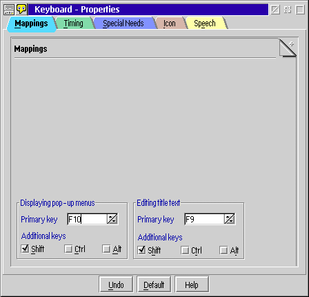 Keyboard in OS/2 Warp 4 (Keyboard – Properties)