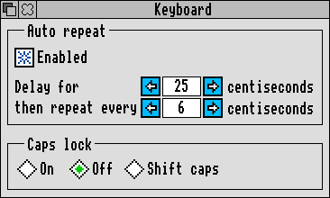 Keyboard in RISC OS 3.11 (Keyboard)