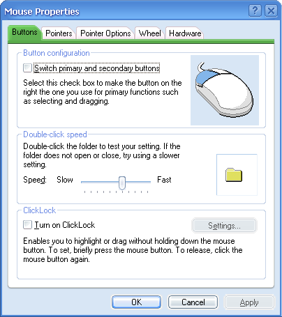 Mouse in Longhorn 4015 (Mouse Properties)