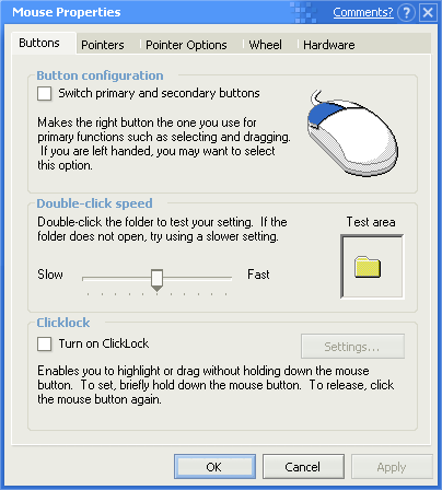 Mouse in Whistler 2257 (Mouse Properties)