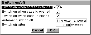 Power management in EPOC R5/Psion Revo (Switch on/off)