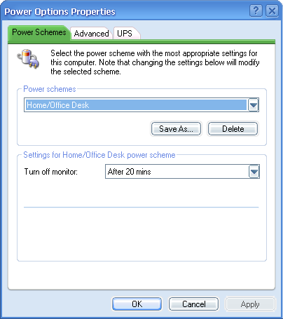 Power management in Longhorn 4015 (Power Options Properties)