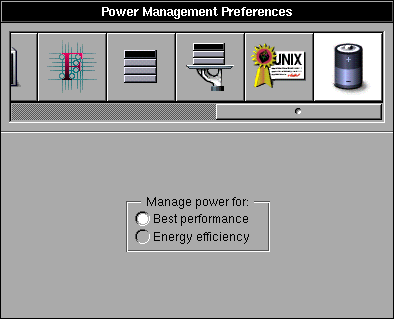 Power management in OPENSTEP 4.2 (Power Management Preferences)