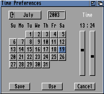 Time and date in Workbench 2.04 (Time Preferences)