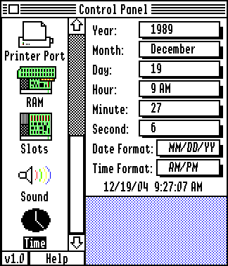 Time and date in GS/OS 5.0.4 (Time)