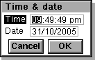 Time and date in EPOC R5/Psion Revo (Time & date)