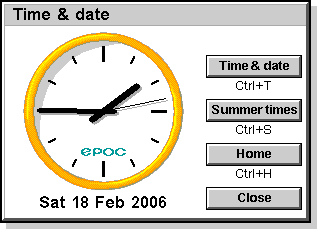 Time and date in EPOC R5/Psion Series 7 (Time & date)