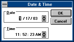 Time and date in Windows 3.0 (Date & Time)