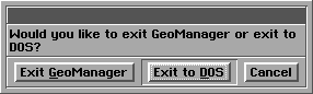 Shutdown window in GeoWorks Ensemble 2.0