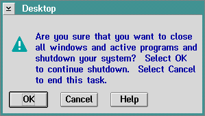 Shutdown window in OS/2 2.1