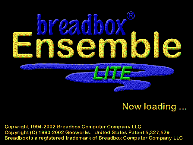 Welcome splash in BreadBox Ensemble Lite