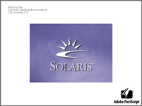 Welcome splash in CDE 1.5 in Solaris 9