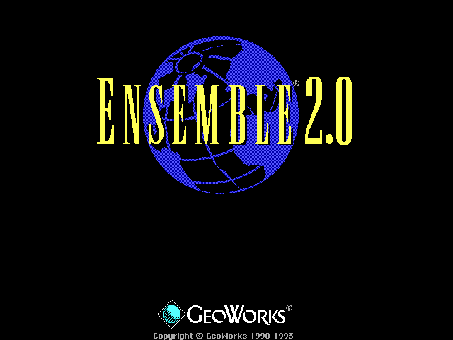 Welcome splash in GeoWorks Ensemble 2.0