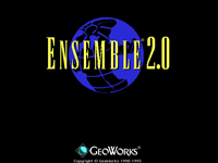 Welcome splash in GeoWorks Ensemble 2.0