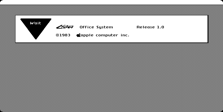 Welcome splash in Lisa OS 1.0
