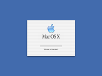 Welcome splash in Mac OS 10.1