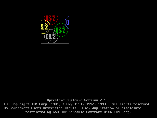 Welcome splash in OS/2 2.1