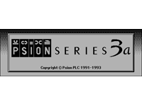 Welcome splash in Sibo/Psion Series 3a