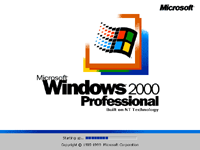 Welcome splash in Windows 2000 Pro