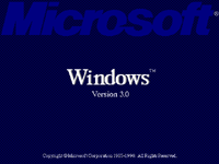 Welcome splash in Windows 3.0