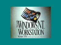 Welcome splash in Windows NT 3.51 Workstation